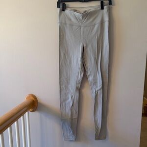 Lululemon Fleece Light Gray High-Waist Leggings